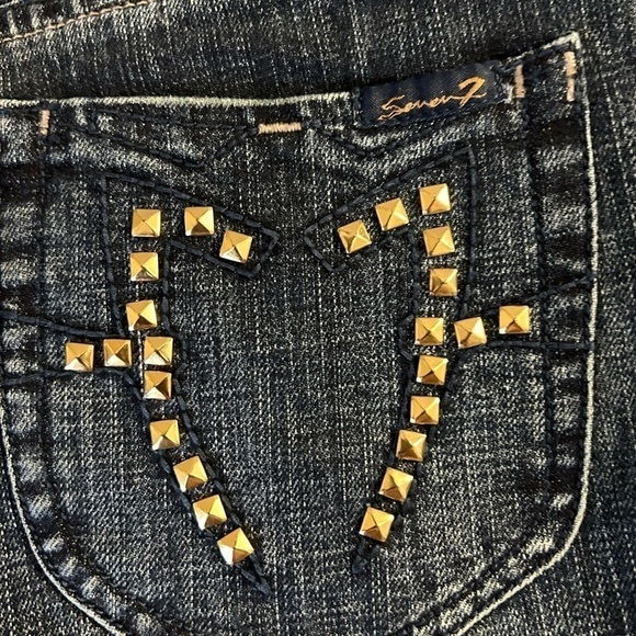 Seven7 Stud Double 7 Bootcut Women's Jean Bonanza Blue ~ NWT ~ Size: 32 - Picture 11 of 14